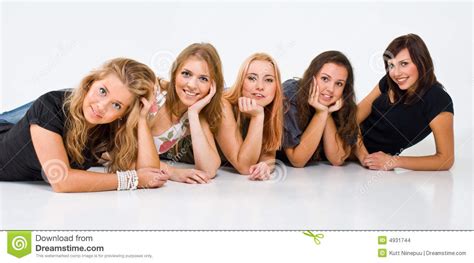 Cinque Donne Fotografia Stock Immagine Di Adorabile Carino 4931744