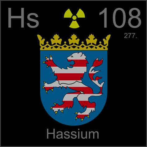 Poster Sample A Sample Of The Element Hassium In The Periodic Table