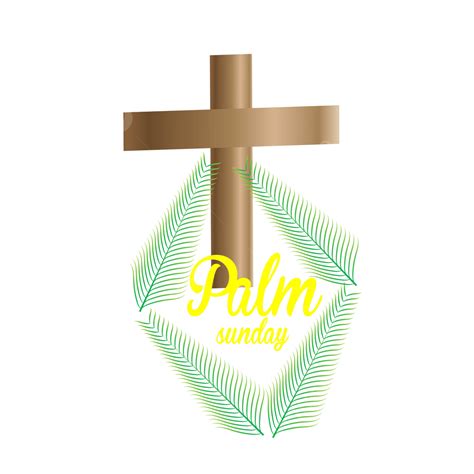 Palm Sunday Vector Png Images Palm Branches Surrounding Sunday