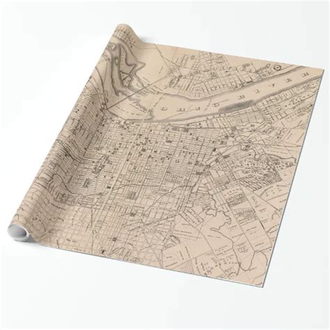 Vintage Map Of Louisville Kentucky 1873 Wrapping Paper Zazzle