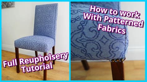 Diy How To Reupholster A Dining Room Chair Upholstering With Patterned Fabrics