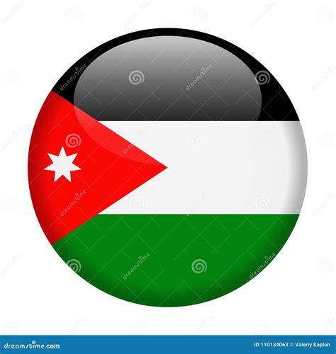 Jordan Flag Vector Round Icon Stock Illustration Illustration Of