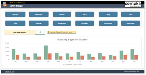 Invoice Tracker Excel Template Payment Tracking Excel Template