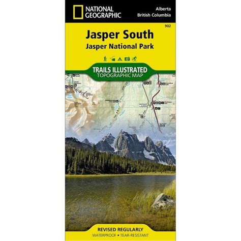 Jasper South Jasper National Park Trail Map National Geographic Map