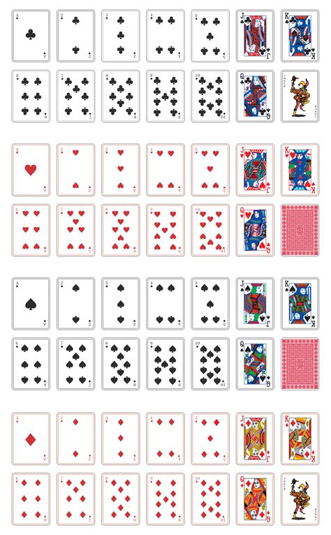 Printable Miniature Playing Cards