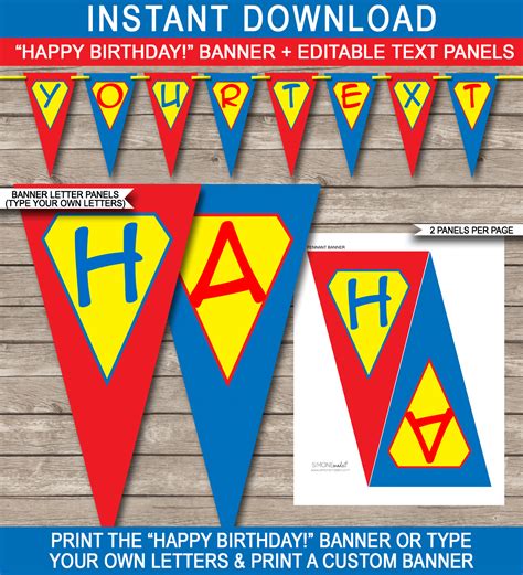 Free Printable Happy Birthday Banner Templates