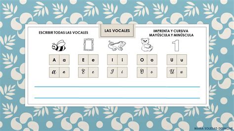 Cultura Y Tic 1er Grado Lengua Clase 24 Las Vocales Imprenta Y