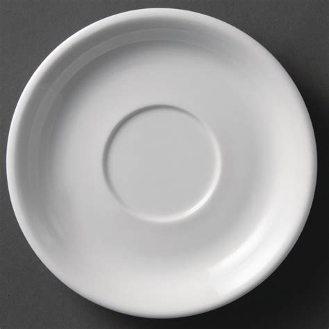 olympia whiteware cappuccino saucers 180mm pack of 12 u828 buy online at nisbets
