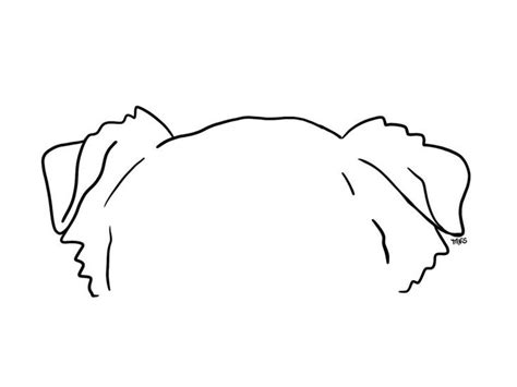 Cartoon cat ears line hand drawn anime image cat ears cute lines creative simplicity. Pet Ear Outline Drawing Dog Ear Drawing Cat Ear Drawing Pet | Etsy in 2020 | Outline drawings ...