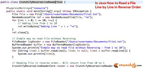 In Java How To Read A File Line By Line In Reverse Order Complete Tutorial • Crunchify