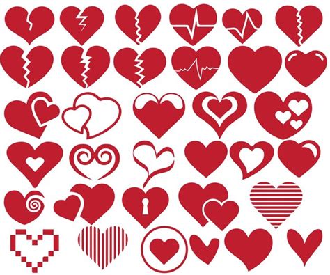 Premium Vector Collection Of Love Heart Symbol Icons Love Illustration Set Hearts