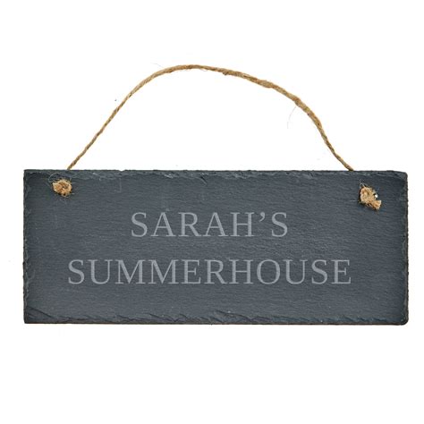 Buy Personalised Hanging Slate Sign Any Message For Gbp 1329 Card Factory Uk