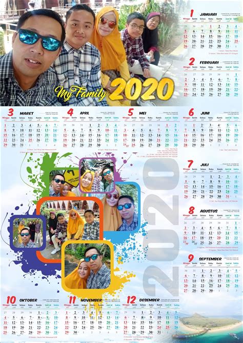 Desain Kalender Dinding 2020 Format 12 Bulan Dengan Coreldraw