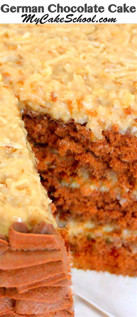 The frosting will continue to thicken as it cools. German Chocolate Cake Recipe! {Scratch} | My Cake School