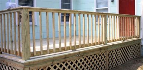 It can be accessed through the doors from house and a stairway from the ground. Building Handrails for a Wooden Deck | Today's Homeowner
