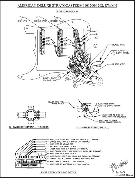 Fender American Stratocaster Deluxe Wiring Diagram