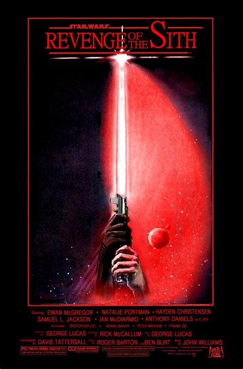 Revenge Of The Sith Poster In The Style Of Return Of The Jedi Poster