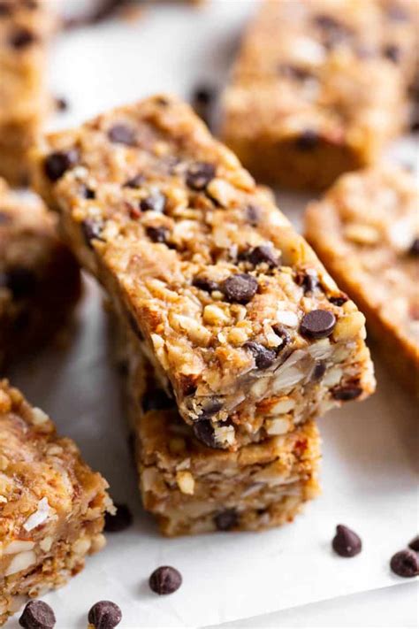 Grain Free Peanut Butter Granola Bars Vegan Paleo Option