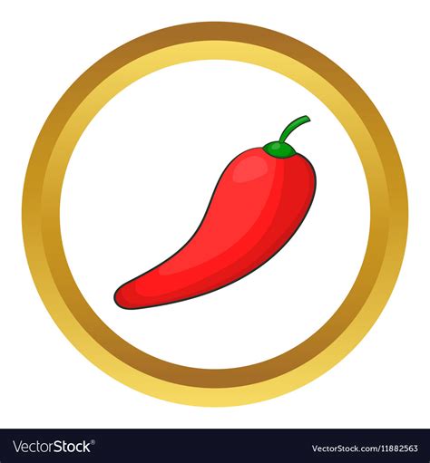 Red Chilli Pepper Icon Royalty Free Vector Image