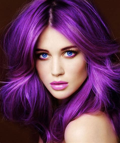Girl With Purple Hair By ~linkymaru On Deviantart Bright Purple Hair