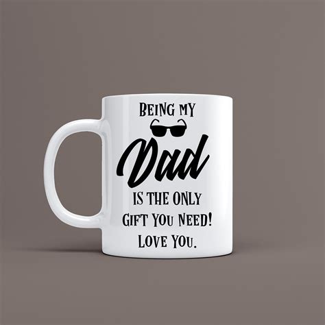 A Dad Mug White Ceramic Coffee Mug With Sayings White Etsy