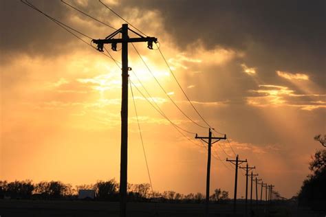 Kansas Sunset With Telephone Poles Robert D Brozek Photography