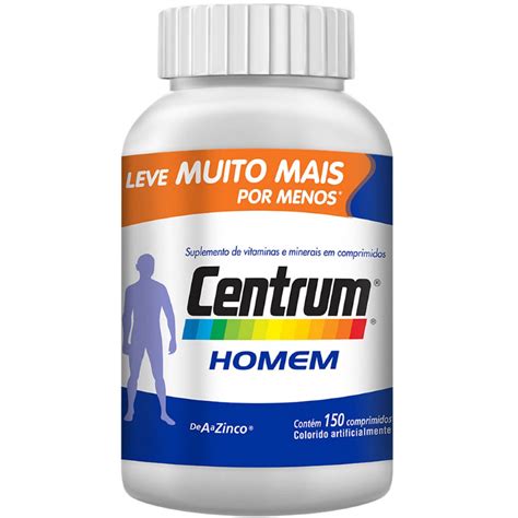Centrum Homem Complexo VitamÍnico De A A Zinco 150 Comprimidos Drogão
