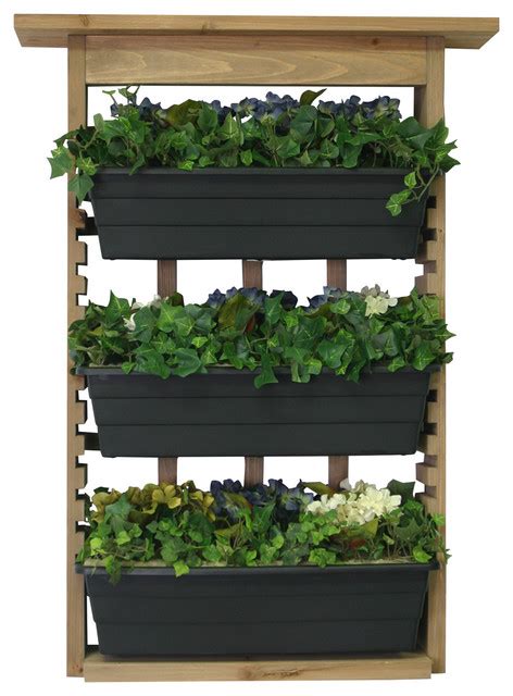 It's not just tin cans that can be upcycled into hanging planters for your outdoor fence but lots of other containers as well, even some less common ones. Algreen Garden View Vertical Living Wall Planter ...