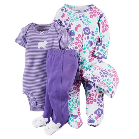 Baby Girl 4 Piece Take Me Home Set Carters Baby Clothes