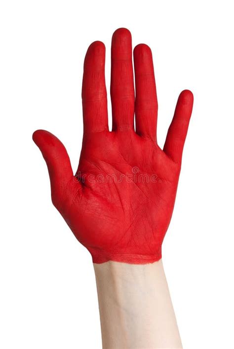 Red Hand Stock Photo Image Of Happy Game Cheerful 29445454