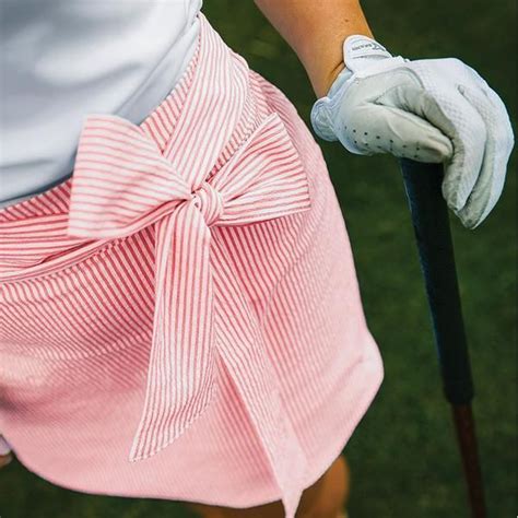 Orange Seersucker Womens Golf Skort Skirt Golf Outfits Women Golf Outfit Golf Attire