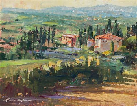 Tuscany Trip Afternoon Of Day One View From The Abbey 8x10 Oil