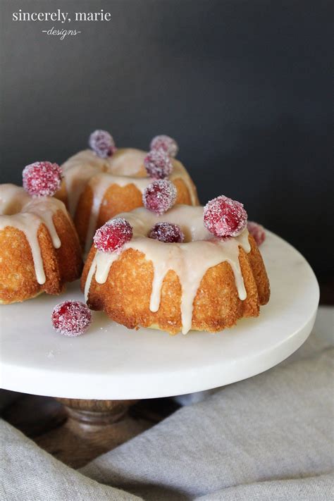 Classic cookie recipes like these will instantly evoke warm christmas memories. Mini Lemon & Cranberry Cakes with Ginger Drizzle - Sincerely, Marie Designs | Recipe | Cranberry ...