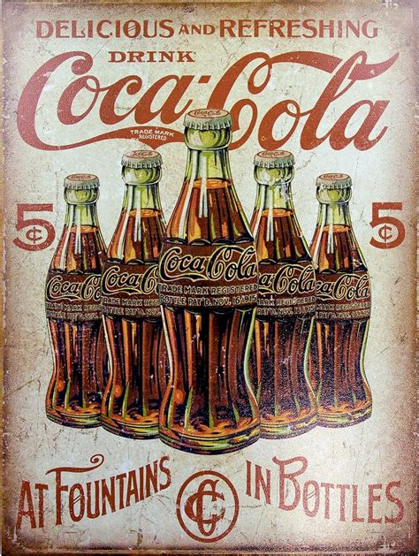 Coca Cola Lata De Estilo Retro Metal Vintage Para La Pared Regalo Pared