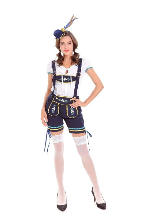 Adult Oktoberfest Costume Sexy Women Lederhosen Costume 2017 Bavarian