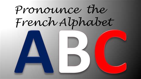 French Alphabet Pronunciation Chart