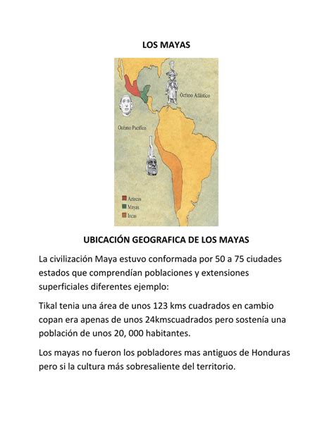 Los Mayas Ubicaci N Geografica De Los Mayas La