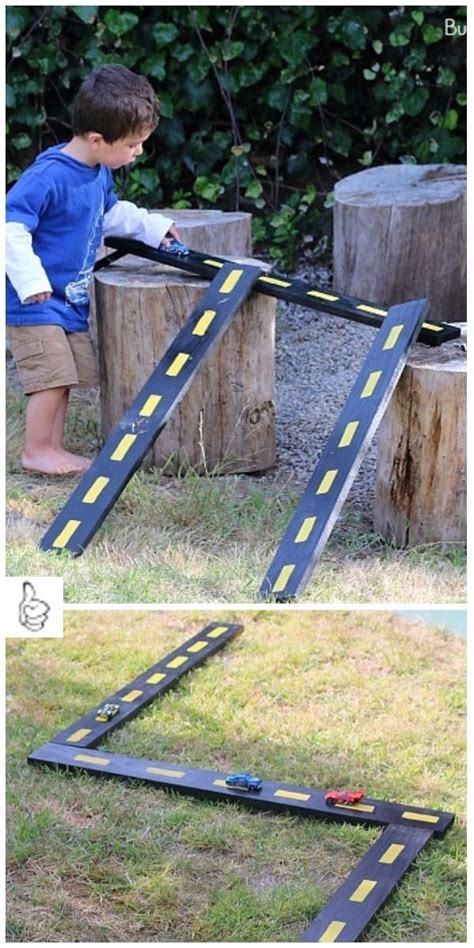 Diy Kids Race Car Track Ideas And Tutorials Indoor Outdoor Kids Races