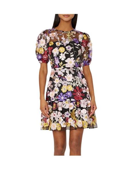 Milly Yasmin 3d Floral Dress In Red Lyst Canada
