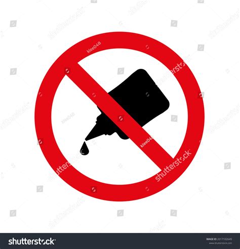 No Glue Sign On White Background Stock Vector Royalty Free 2017102649