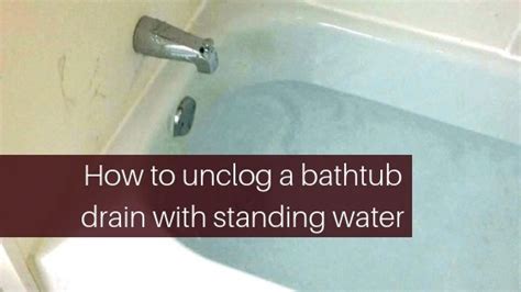 Here i show you how to unclog your bathtub with standing water. How to Unclog a Bathtub Drain with Standing Water · All ...