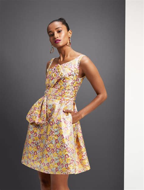 Zac Posen For Target Womens Floral Print Sleeveless Brocade Mini Dress