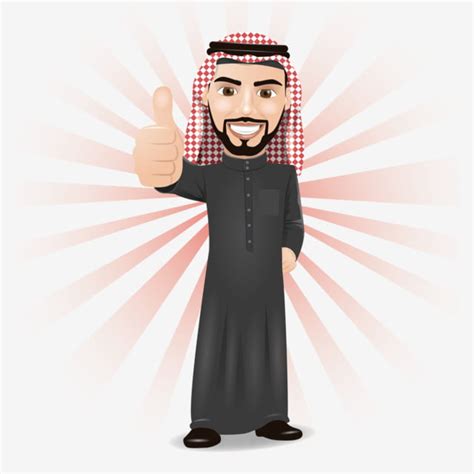 Arab Businessman Vector Png Images Arabic Businessman Showing Thumbs