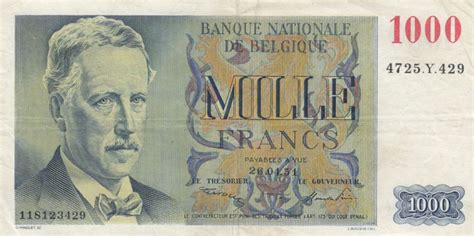 Banknote Belgium 1000 Francs Albert I 1951 Ttb