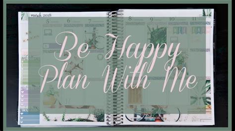 Plan With Me Be Happy Printable Beayoutiful Planning Youtube