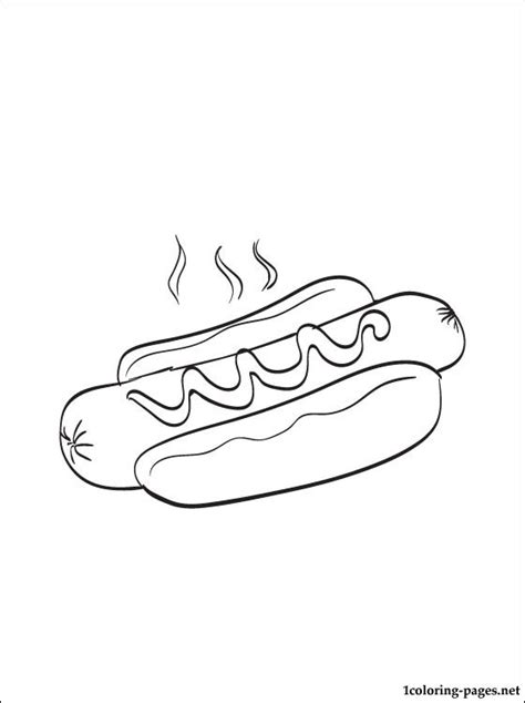 Dogs are omnivores, meaning they need meat and veggies as part of their diet. Hot dog coloring page | Coloring pages