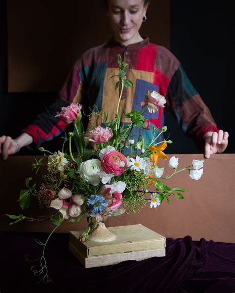 Tutor Marzena With A Constance Spry Style Floral Arrangement On A