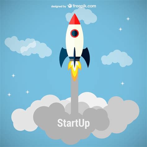 Business Startup Rocket Launch Vector Free Download