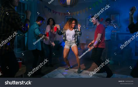 college house party sexy couple dances foto stok 1445942300 shutterstock