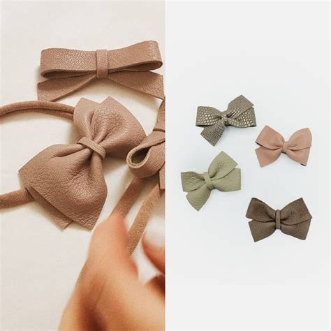Wren Leather Bow Leather Bows Bows Bow Headband